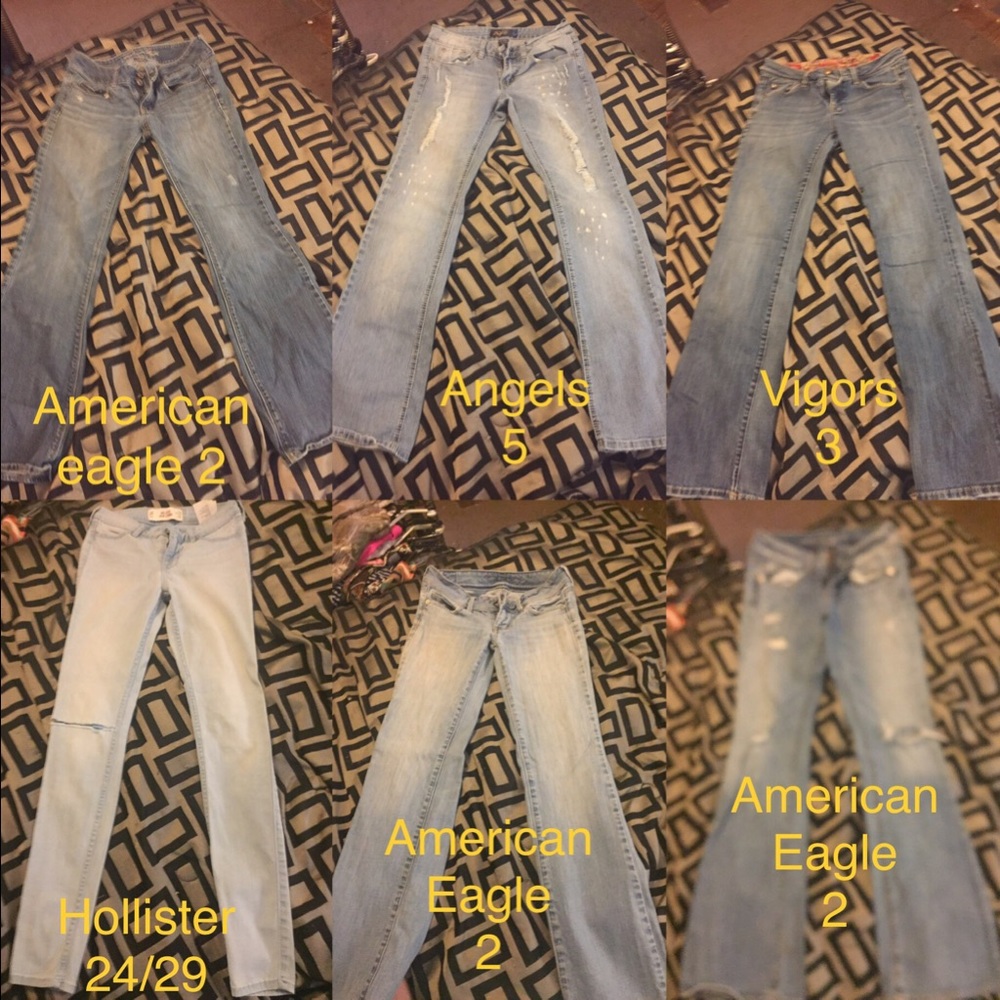 6 pair of name brand jeans